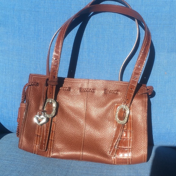 Brighton Pebbled Leather and Silver Hardware Bag - Picture 1 of 11